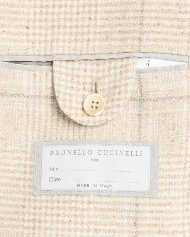 Brunello Cucinelli Men's Silk and Wool Plaid Suit Jacket | Thumbnail 6 Brunello Cucinelli Men's Silk and Wool Plaid Suit Jacket | Thumbnail 6