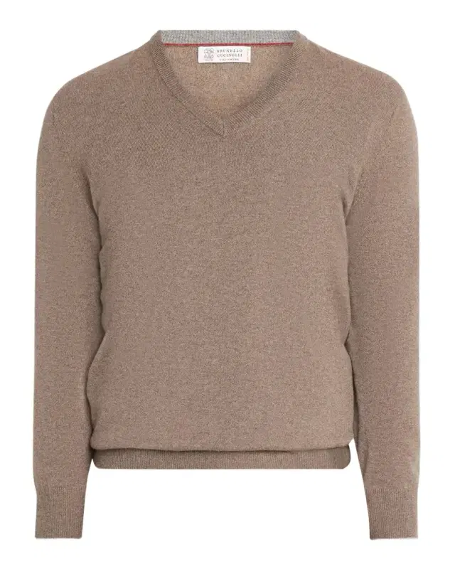 Brunello Cucinelli Men's Cashmere V-Neck Sweater