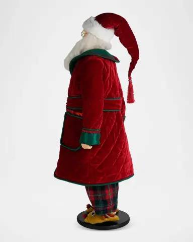 Katherine 's Collection Merry & Magnificent Christmas Santa In Pajamas Tabletop Doll | Thumbnail 3