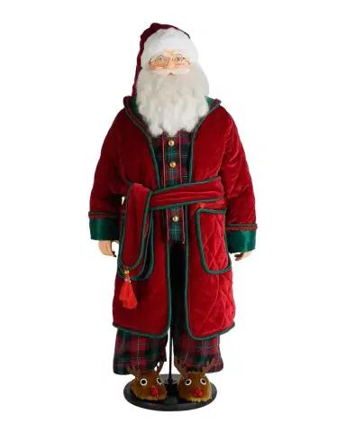 Katherine 's Collection Merry & Magnificent Christmas Santa In Pajamas Tabletop Doll | Thumbnail 1