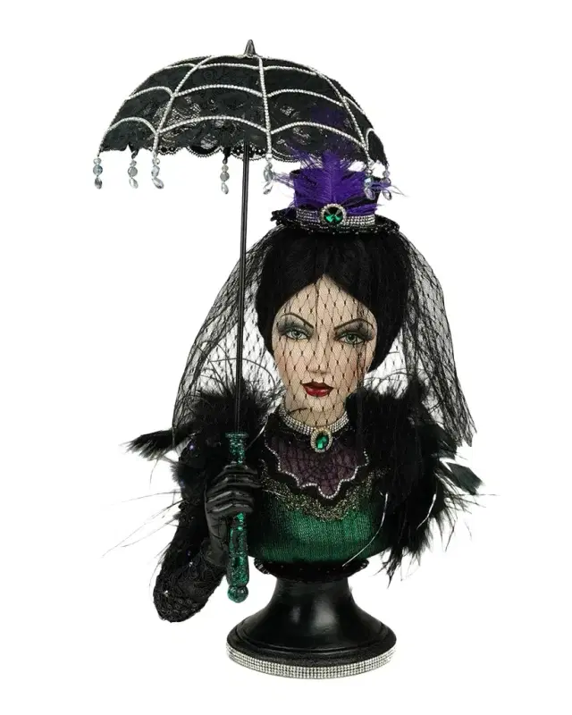 Katherine 's Collection Lady Emeralda Evermourn Bust Halloween Decor