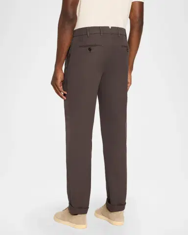 Brunello Cucinelli Men's Cotton Straight Leg Flat-Front Pants | Thumbnail 3 Brunello Cucinelli Men's Cotton Straight Leg Flat-Front Pants | Thumbnail 3