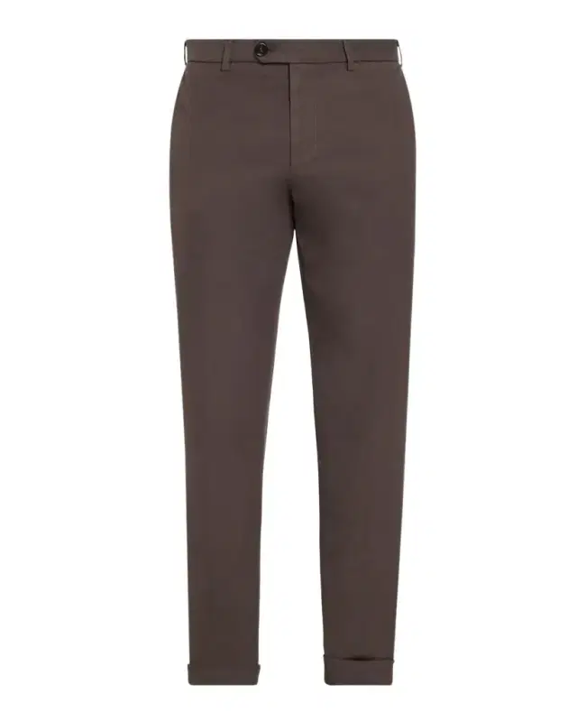 Brunello Cucinelli Men's Cotton Straight Leg Flat-Front Pants