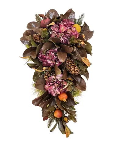 Winward Home Holiday Newness Artificial Hydrangea & Magnolia Floral Arrangement | Thumbnail 2