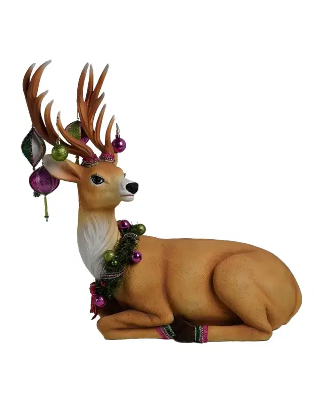 Katherine 's Collection Merry & Magnificent Christmas Large Sitting Deer