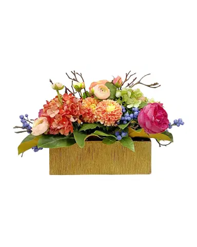 Winward Home Mixed Artificial Floral Arrangement In Ceramic Vessel | Thumbnail 2
