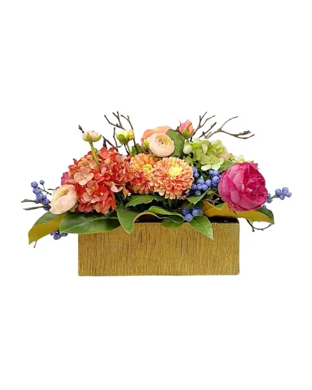 Winward Home Mixed Artificial Floral Arrangement In Ceramic Vessel