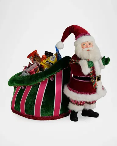 Katherine 's Collection Merry & Magnificent Christmas Papa Noel & Bag Candy Holder | Thumbnail 5