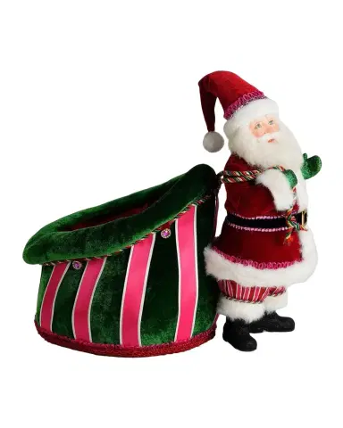 Katherine 's Collection Merry & Magnificent Christmas Papa Noel & Bag Candy Holder | Thumbnail 1