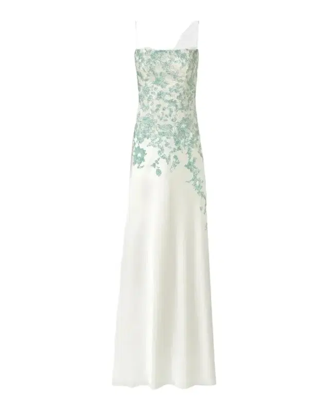 Costarellos Jennan Sleeveless Sequined Lace Satin Trumpet Gown