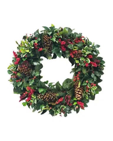 Winward Home Artificial Ilex & Pine Cone Wreath | Thumbnail 2