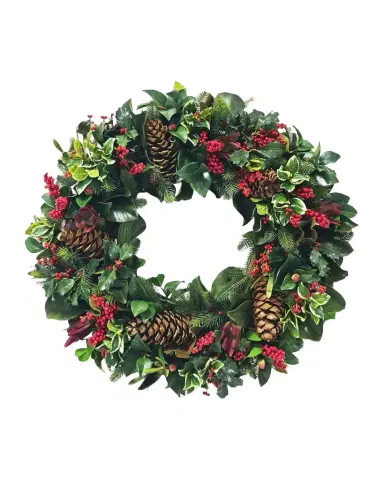 Winward Home Artificial Ilex & Pine Cone Wreath | Thumbnail 1