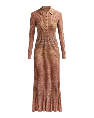 Zimmermann Mouline Rib-Knit Polo Midi Dress | Thumbnail 1 Zimmermann Mouline Rib-Knit Polo Midi Dress | Thumbnail 1