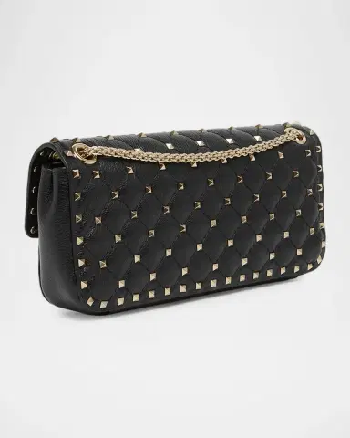 Valentino Garavani Quilted Rockstud Leather Shoulder Bag | Thumbnail 3 Valentino Garavani Quilted Rockstud Leather Shoulder Bag | Thumbnail 3