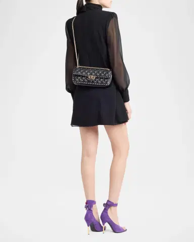Valentino Garavani Quilted Rockstud Leather Shoulder Bag | Thumbnail 5 Valentino Garavani Quilted Rockstud Leather Shoulder Bag | Thumbnail 5