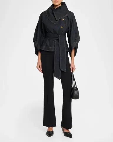 Zimmermann Valiant Denim Buttoned Jacket | Thumbnail 2 Zimmermann Valiant Denim Buttoned Jacket | Thumbnail 2