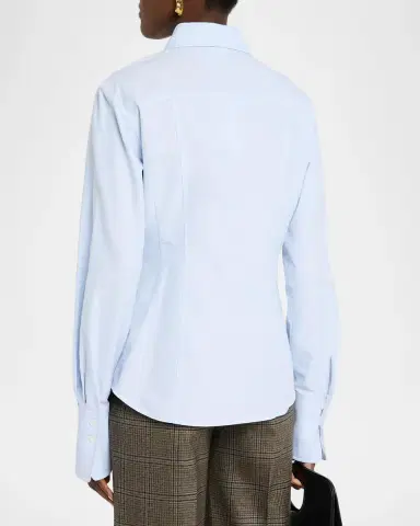 Lafayette 148 New York Pleated-Sleeve Cotton Shirt | Thumbnail 3 Lafayette 148 New York Pleated-Sleeve Cotton Shirt | Thumbnail 3