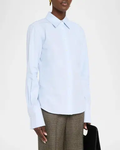 Lafayette 148 New York Pleated-Sleeve Cotton Shirt | Thumbnail 4 Lafayette 148 New York Pleated-Sleeve Cotton Shirt | Thumbnail 4