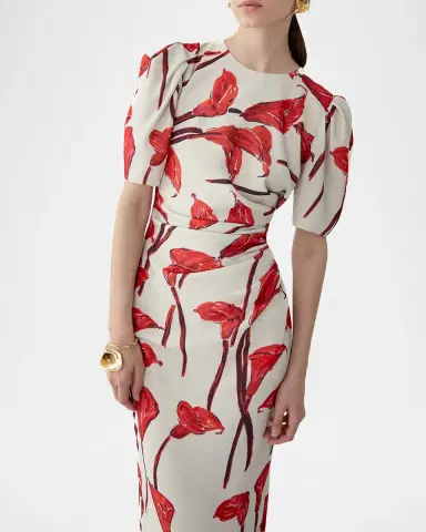 Carolina Herrera Calla Lily Ankle Length Dress | Thumbnail 4 Carolina Herrera Calla Lily Ankle Length Dress | Thumbnail 4