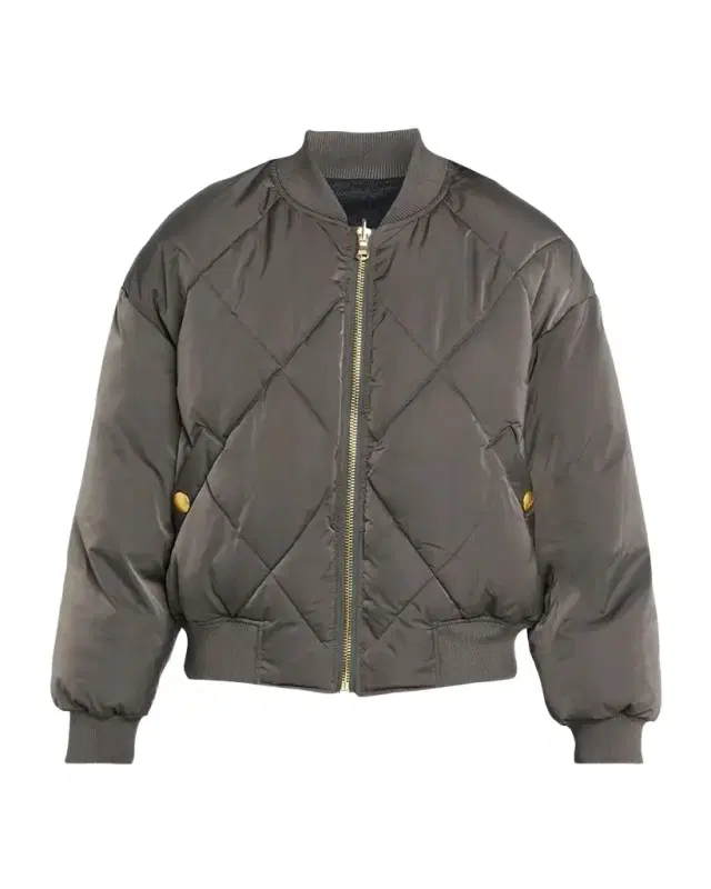 L'Agence Violeta Reversible Quilted Puffer Bomber Jacket