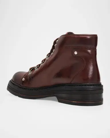 Miu Miu 40mm Lace-Up Leather Combat Boots | Thumbnail 4 Miu Miu 40mm Lace-Up Leather Combat Boots | Thumbnail 4