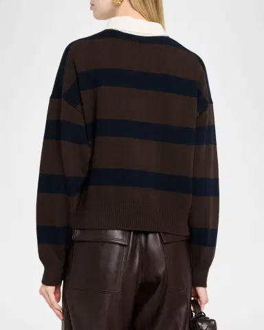 A.L.C. Alexa Striped Polo Sweater | Thumbnail 3
