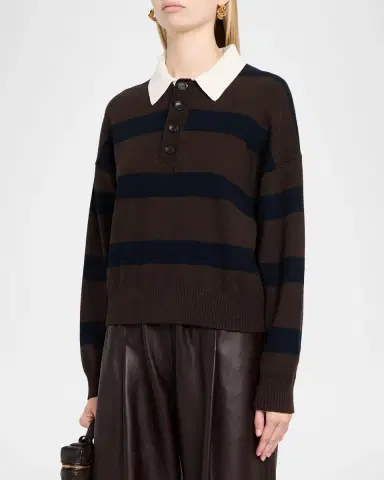 A.L.C. Alexa Striped Polo Sweater | Thumbnail 4