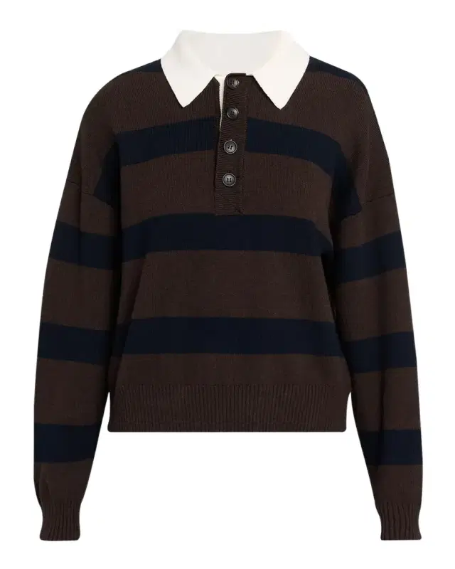 A.L.C. Alexa Striped Polo Sweater