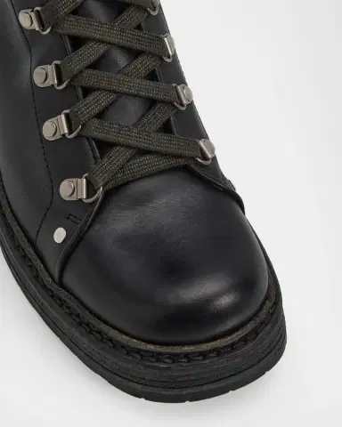 Miu Miu 40mm Leather Lace-Up Knee-High Combat Boots | Thumbnail 5