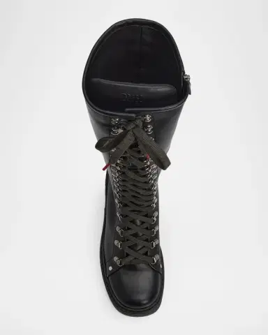 Miu Miu 40mm Leather Lace-Up Knee-High Combat Boots | Thumbnail 6