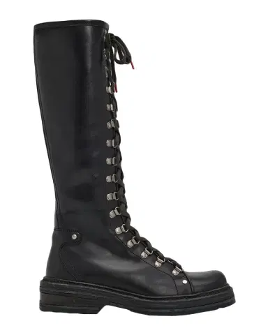 Miu Miu 40mm Leather Lace-Up Knee-High Combat Boots | Thumbnail 1