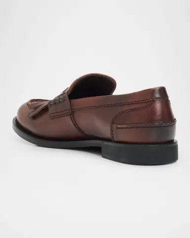 Miu Miu Fringed Leather Penny Loafers | Thumbnail 4