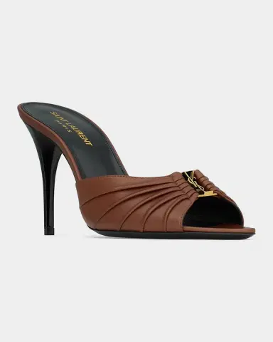 Saint Laurent Babylone 90MM Leather Mules | Thumbnail 2