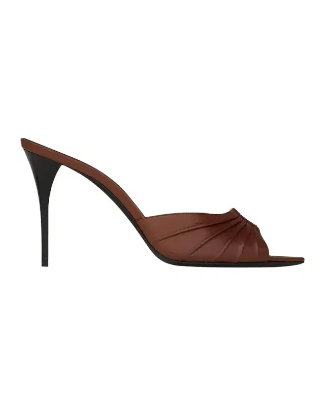Saint Laurent Babylone 90MM Leather Mules