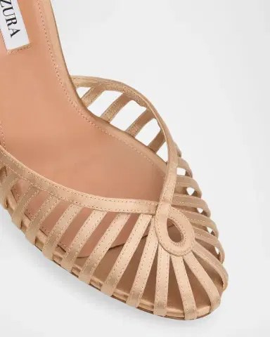 Aquazzura 85mm Sweet Surrender Satin Caged Pumps | Thumbnail 5 Aquazzura 85mm Sweet Surrender Satin Caged Pumps | Thumbnail 5