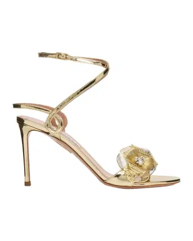 Aquazzura 85mm Flora Mystica Metallic Sandals | Thumbnail 1
