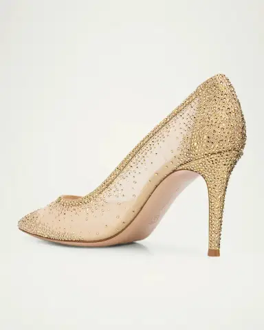 Gianvito Rossi 85mm Rania Embellished Mesh Pumps | Thumbnail 2 Gianvito Rossi 85mm Rania Embellished Mesh Pumps | Thumbnail 2