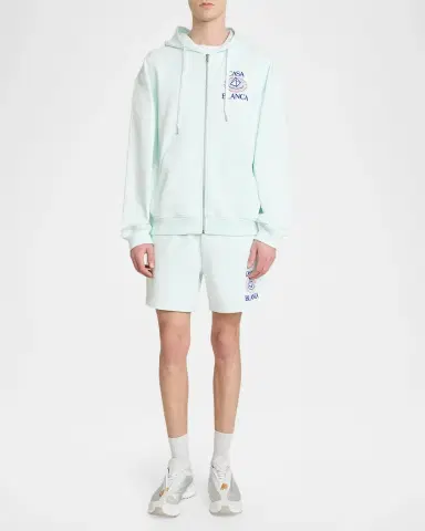 Casablanca Men's Graphic Cotton Zip-Front Hoodie | Thumbnail 2 Casablanca Men's Graphic Cotton Zip-Front Hoodie | Thumbnail 2