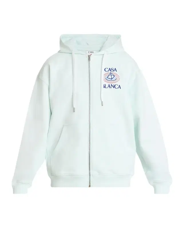 Casablanca Men's Graphic Cotton Zip-Front Hoodie