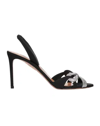 Aquazzura 85mm Crystal Ribbon Kiss Slingback Sandals | Thumbnail 1 Aquazzura 85mm Crystal Ribbon Kiss Slingback Sandals | Thumbnail 1