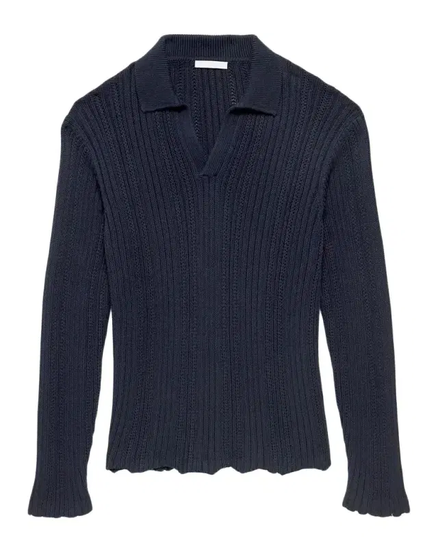 Helmut Lang Men's Cotton Raw-Edge Crewneck Sweater