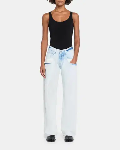 MM6 MAISON MARGIELA Boyfriend Acid Wash Jeans | Thumbnail 2