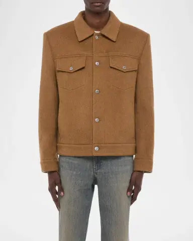 Helmut Lang Men's Wool Trucker Jacket | Thumbnail 4 Helmut Lang Men's Wool Trucker Jacket | Thumbnail 4
