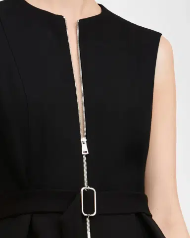 DEREK LAM 10 CROSBY Deeda Ponte Zip-Front Mini Dress | Thumbnail 4