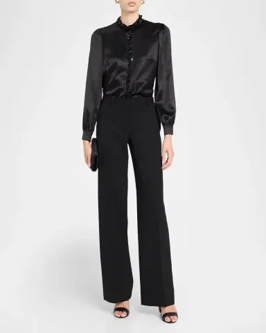 Dolce & Gabbana Micro Canette Straight-Leg Trousers | Thumbnail 2 Dolce & Gabbana Micro Canette Straight-Leg Trousers | Thumbnail 2
