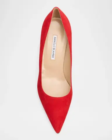 Manolo Blahnik 70mm BB Pick Suede Pumps | Thumbnail 4