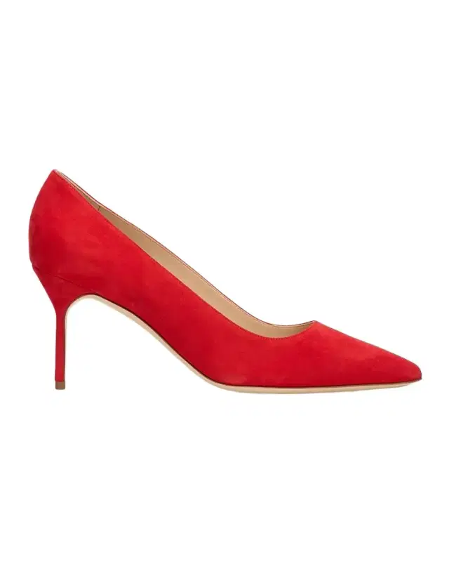 Manolo Blahnik 70mm BB Pick Suede Pumps