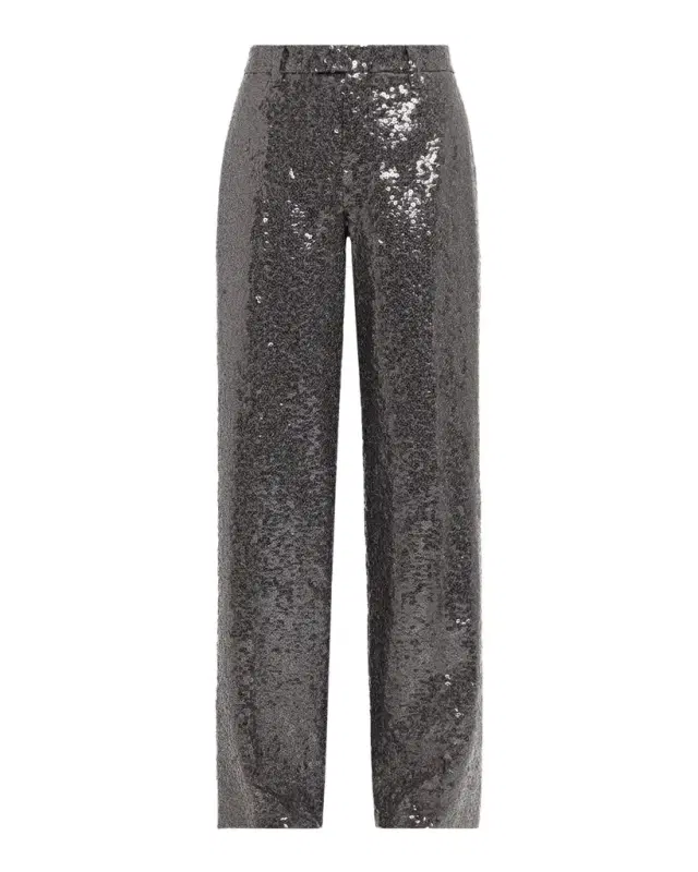 Brunello Cucinelli Sequin Embellished Wide-Leg Pants