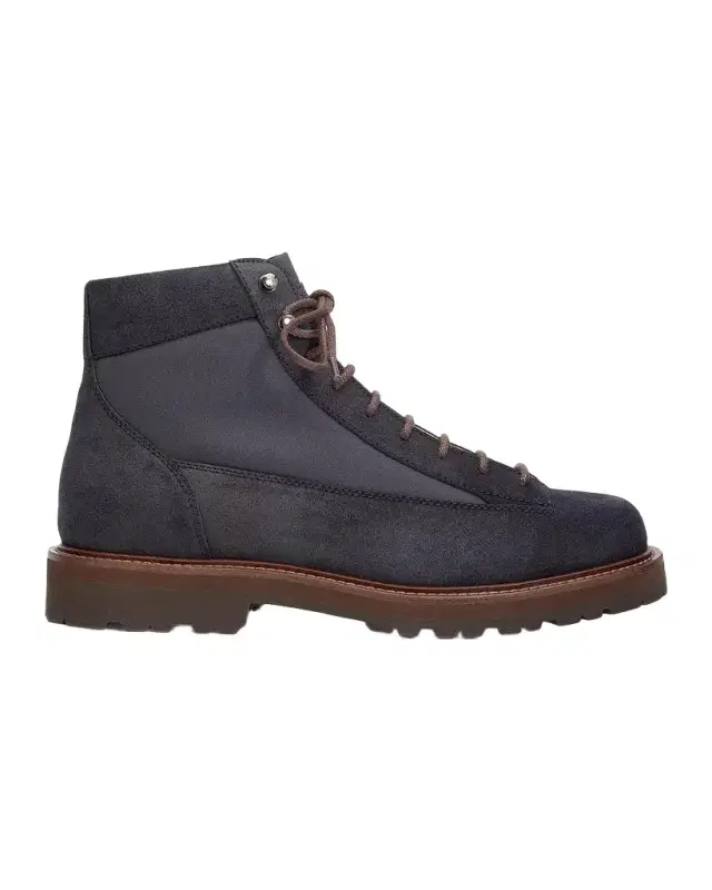 Brunello Cucinelli Men's Suede Lace-Up Ankle Boots