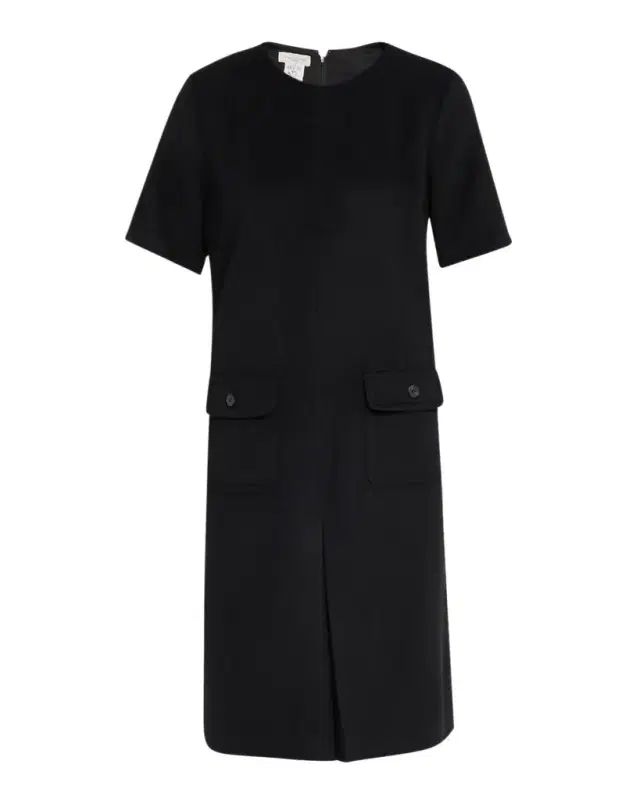 Lafayette 148 New York Pleated Camel Hair Shift Dress